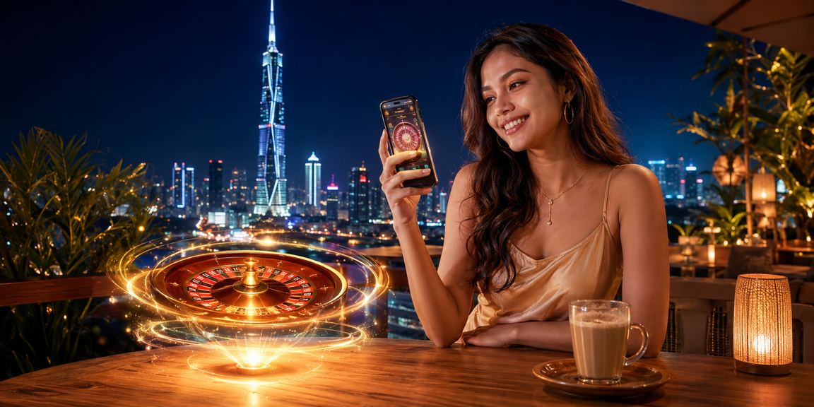 Roulette dalam suasana kasino moden bergaya Melayu di Kuala Lumpur